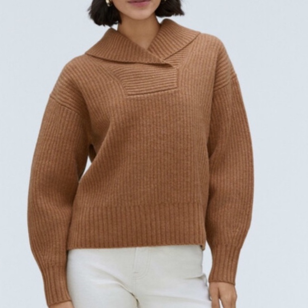 Everlane Shawl Collar Merino Wool Sweater size medium